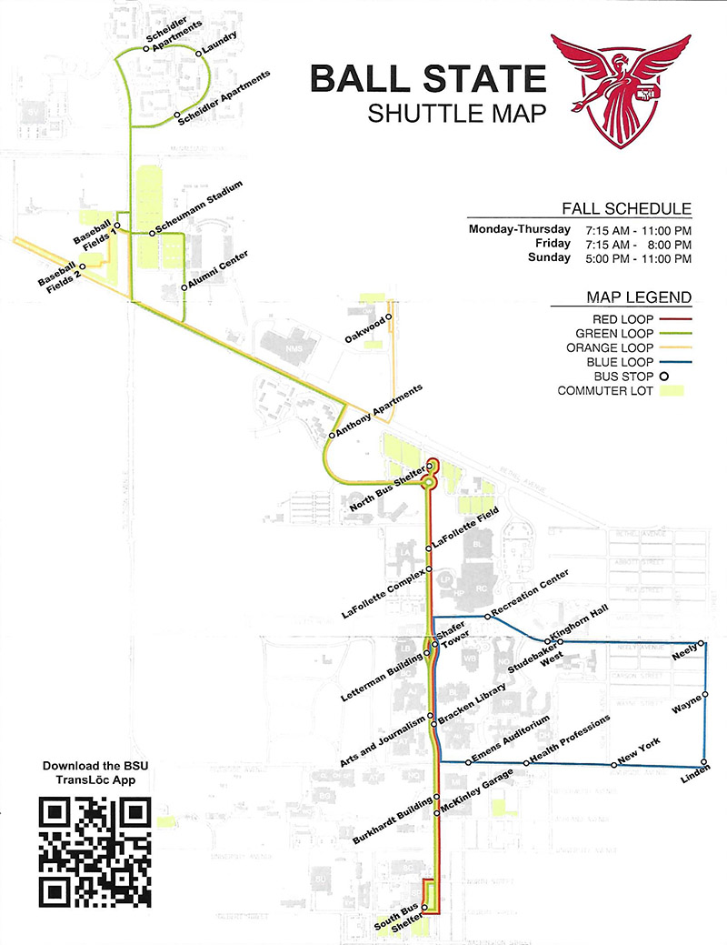 Ball State Shuttle Map